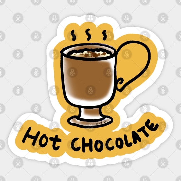 hot chocolate drink Sticker by cartoonygifts